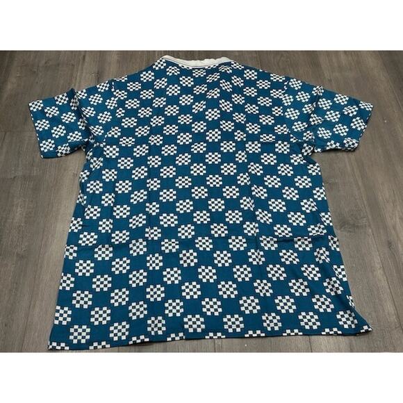 NWOT Bogey Boys by Macklemore Men's Big Check Button-Up Shirt Blue/White Sz M - Picture 2 of 8